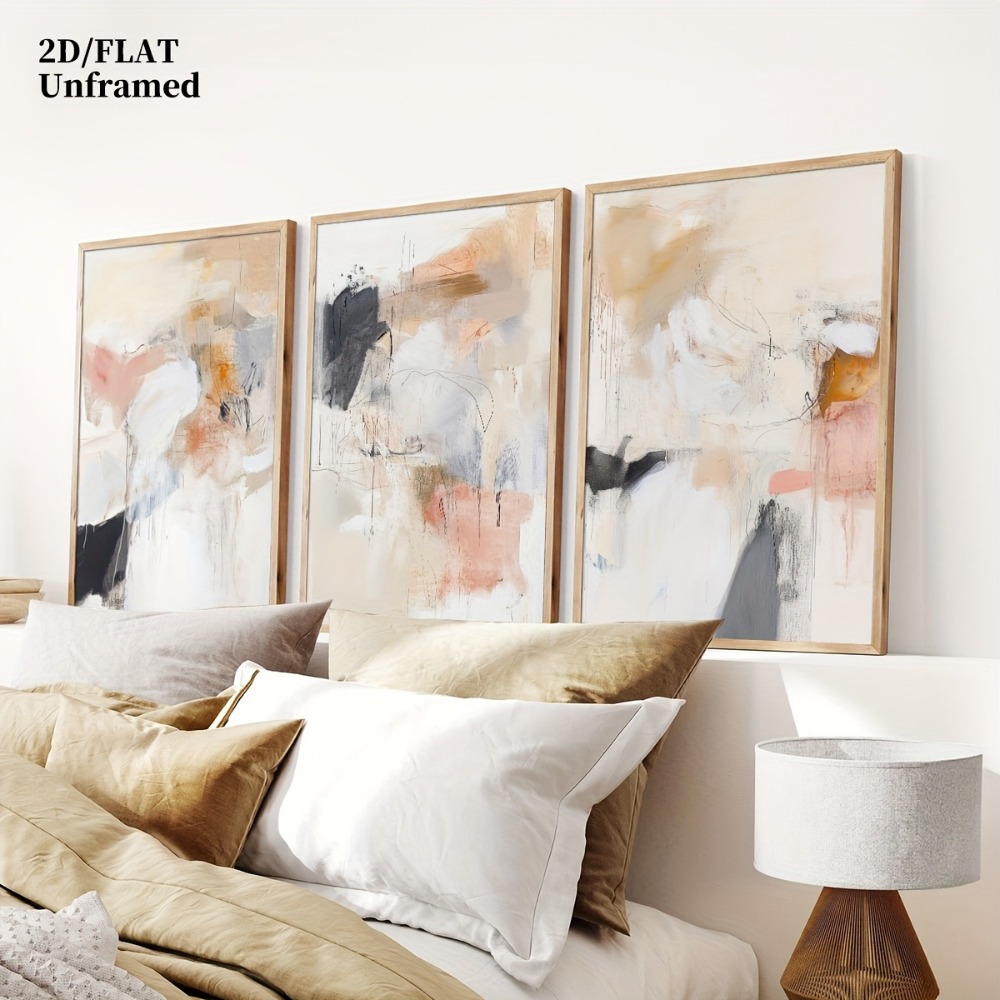 Abstract Canvas Set - Набор из 3 безрамных картин: абстрактные