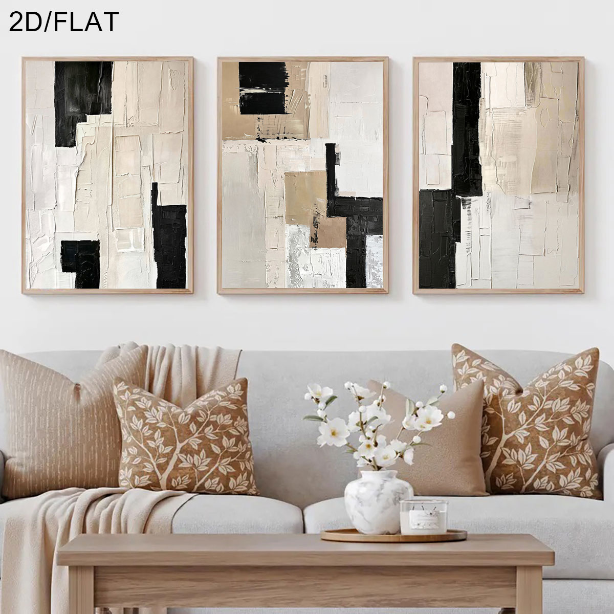 Abstract Canvas Set - 3 шт. безрамочных современных абстрактных постеров