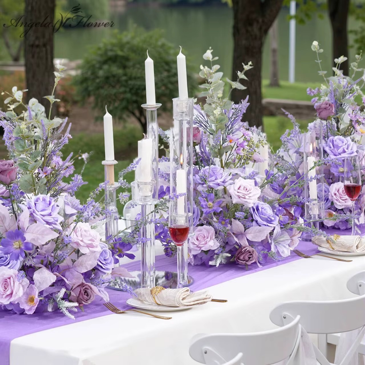 Table Runner - A8966 Красные цветочные композиции для украшения