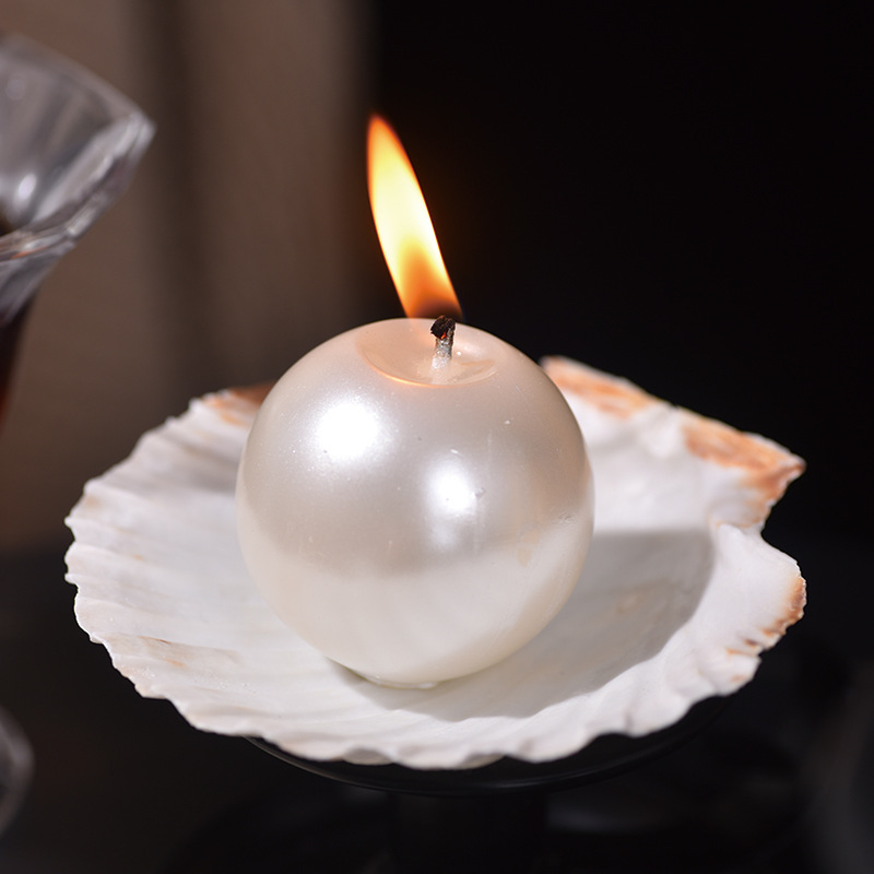 Candle Holder Decor - Элегантные свечи с жемчужными шариками и