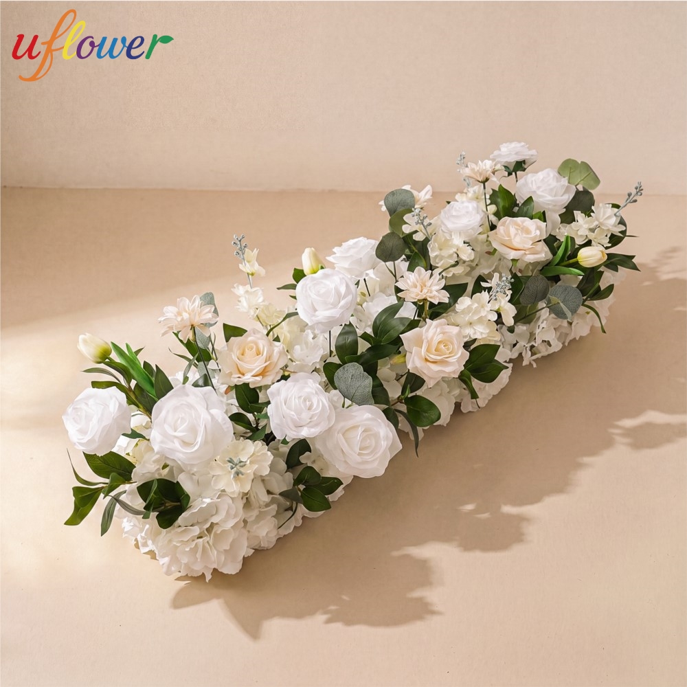 Table Runner - Искусственная цветочная гирлянда Uflower Rose Greenery,