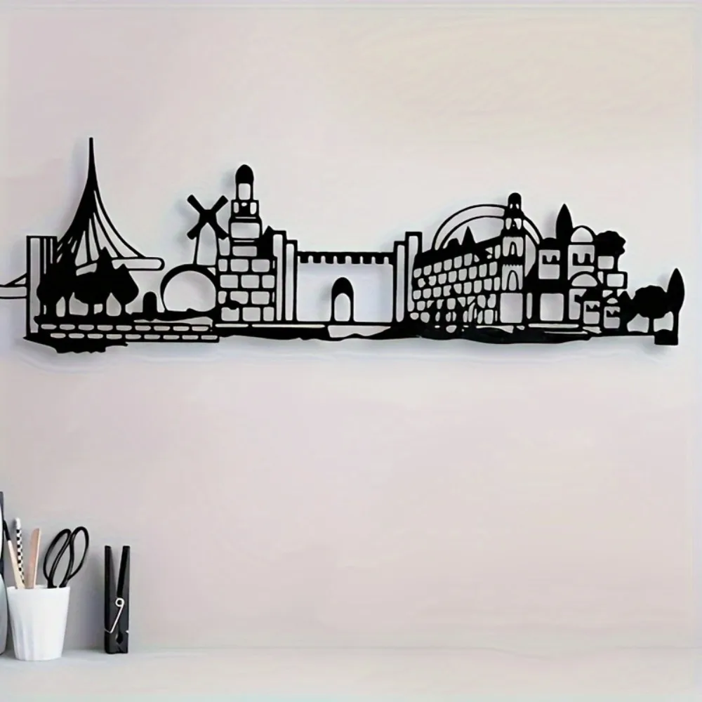 Wall Art - CIFBUY Металлическое настенное украшение «Горизонт Иерусалима»,