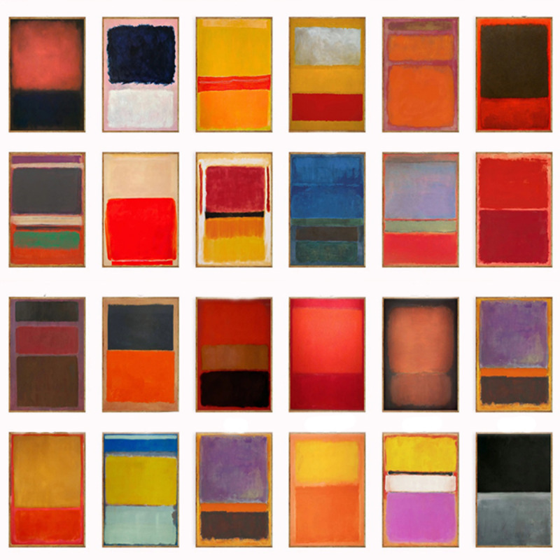 Abstract Canvas Set - Настенный декор, наборы постеров Марка Ротко,