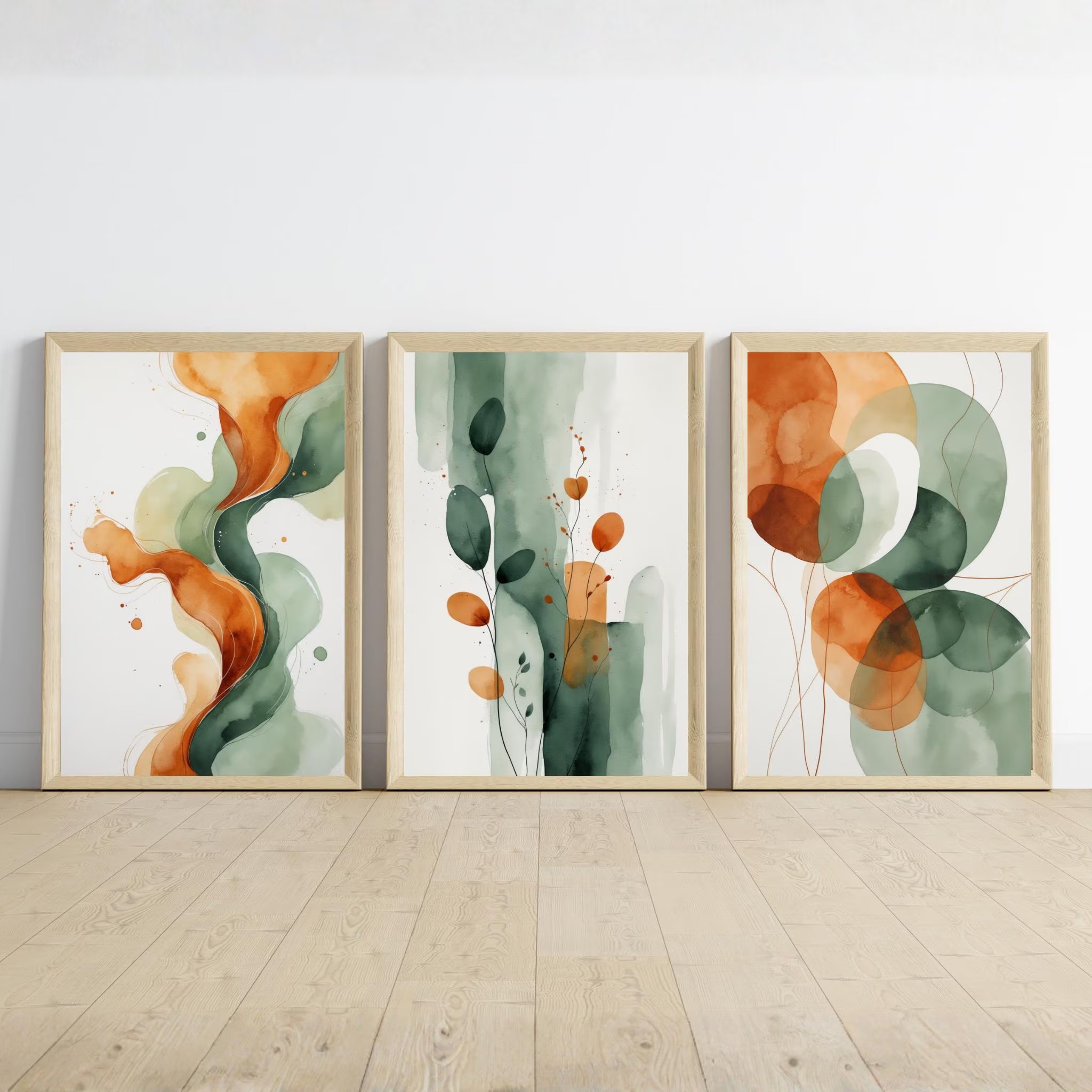 Набор из трех безрамных абстра – обзор и цена Abstract Canvas Set