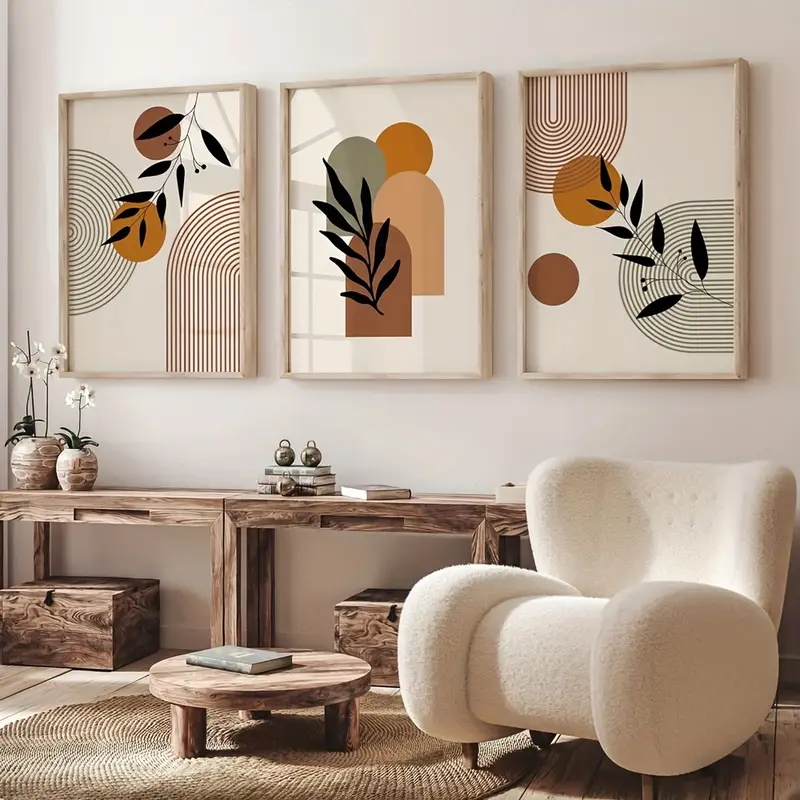 Набор из 3 постеров в богемном – обзор и цена Abstract Canvas Set
